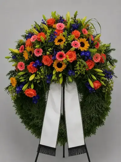 Trauerkranz Kranz Bunt