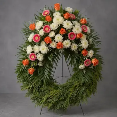Kränze Schedar - Weiß, Orange, Rosa