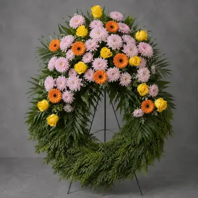 Kränze Sargas - Rosa, Gelb, Orange