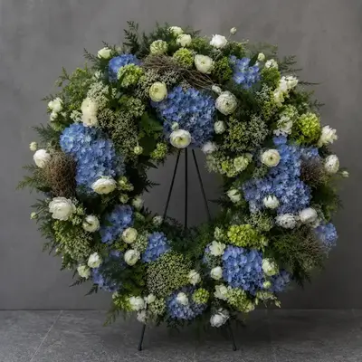 Kränze Sadr - Blau, Weiß