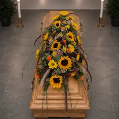 Sargbukett Sonnenblumen