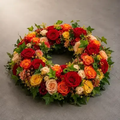 Urnenkranz Bunte Rosen